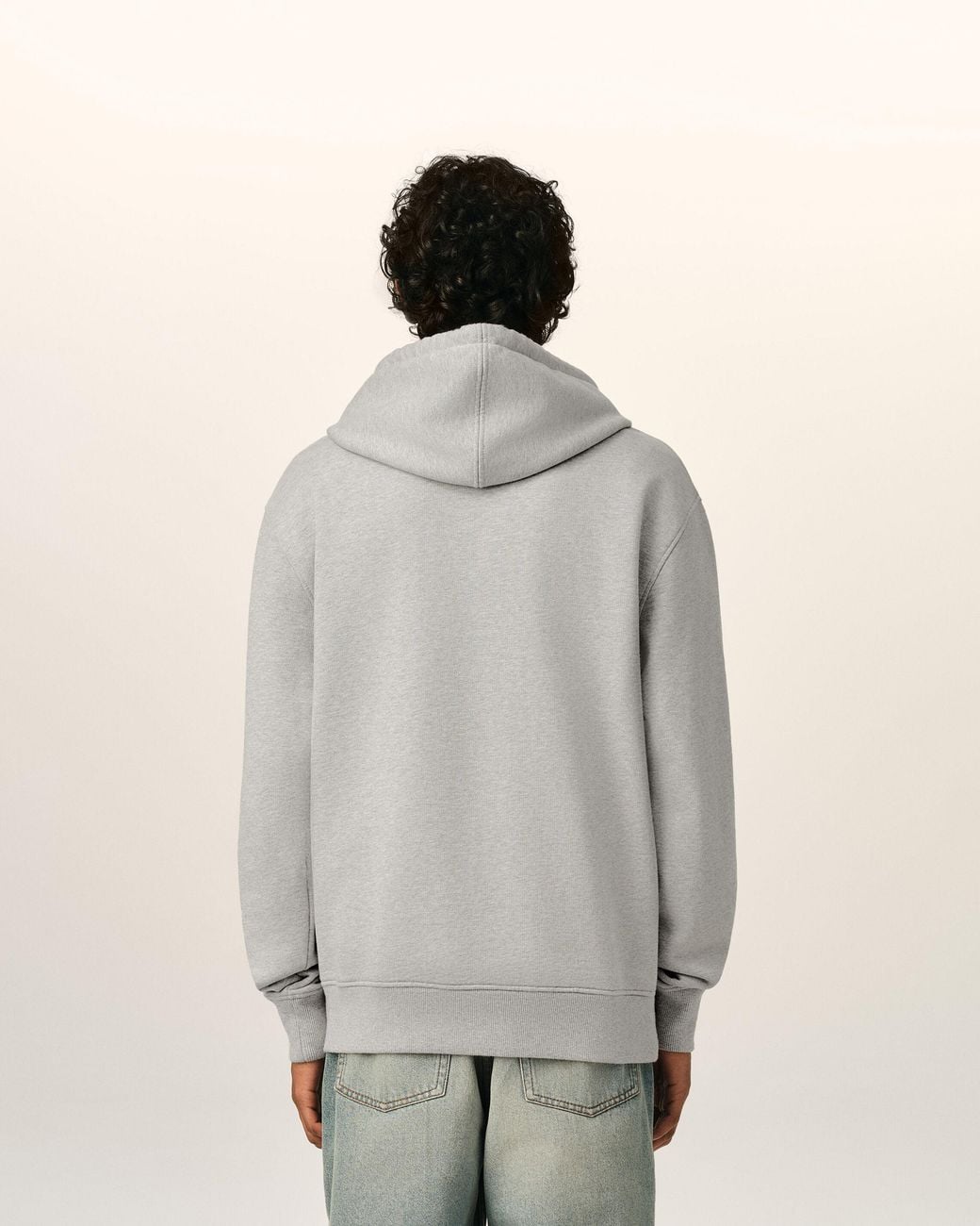 AMI Gray Cotton Hoodie With Ami De Coeur for men