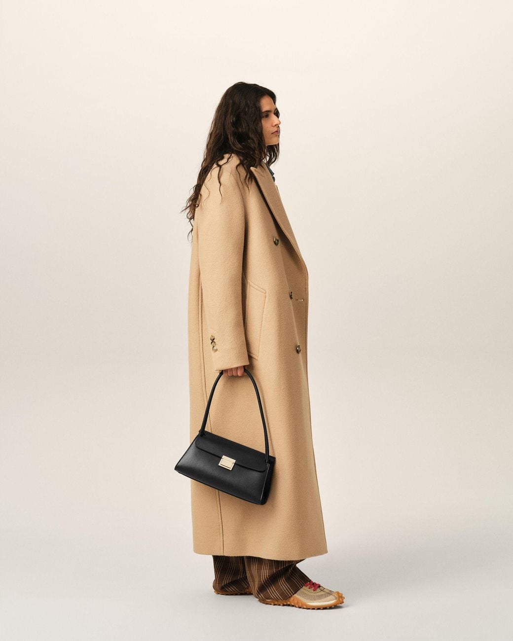 AMI Natural Cow Leather Small Mimi Bag