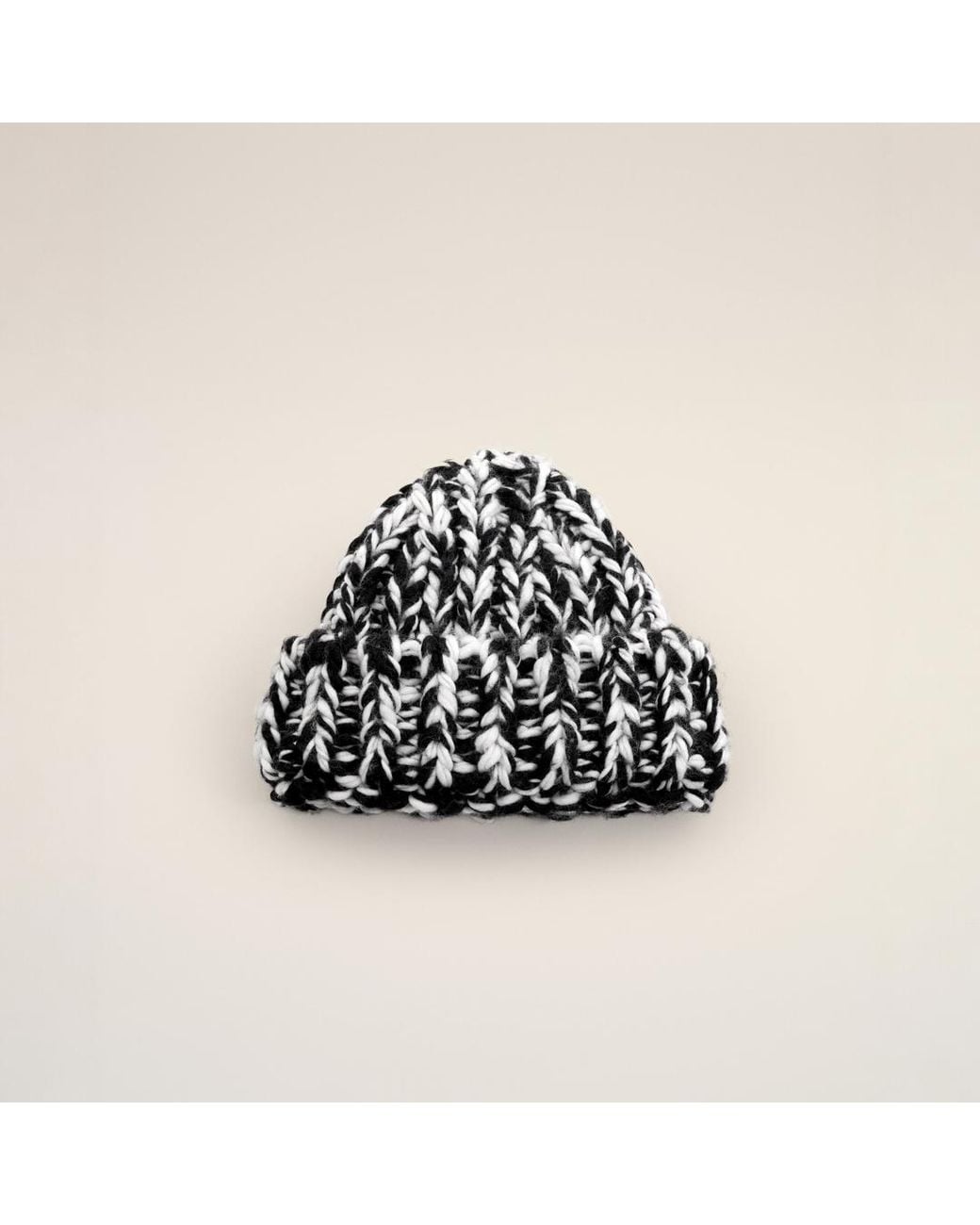 AMI Natural And Wool Knit Beanie