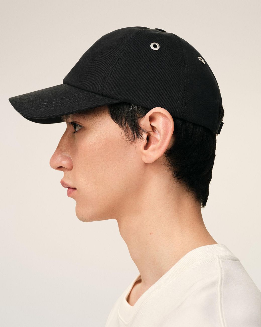 AMI Black Cotton Cap With Ami De Coeur