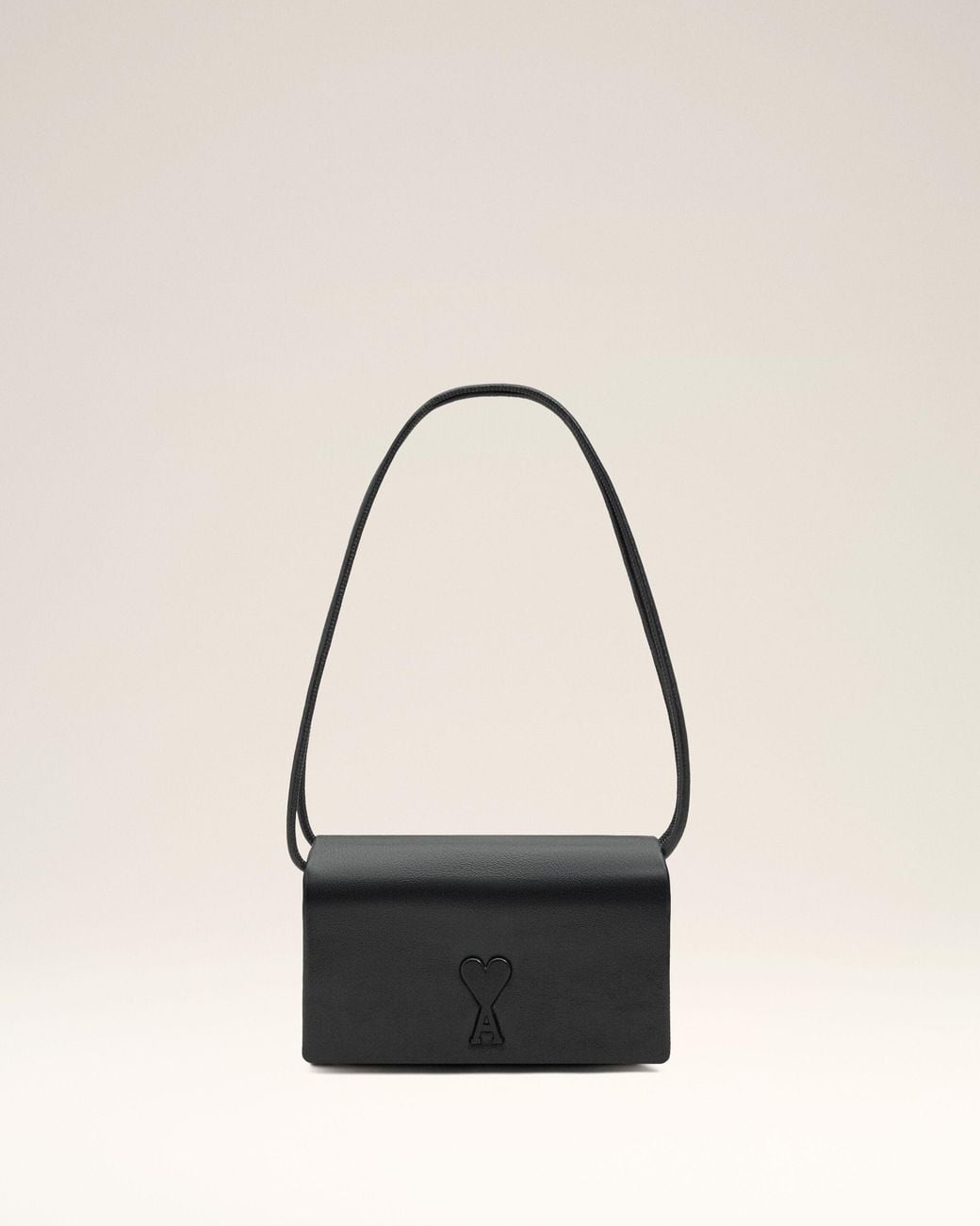 AMI Natural Cowhide Leather Voulez-Vous Wallet On Strap