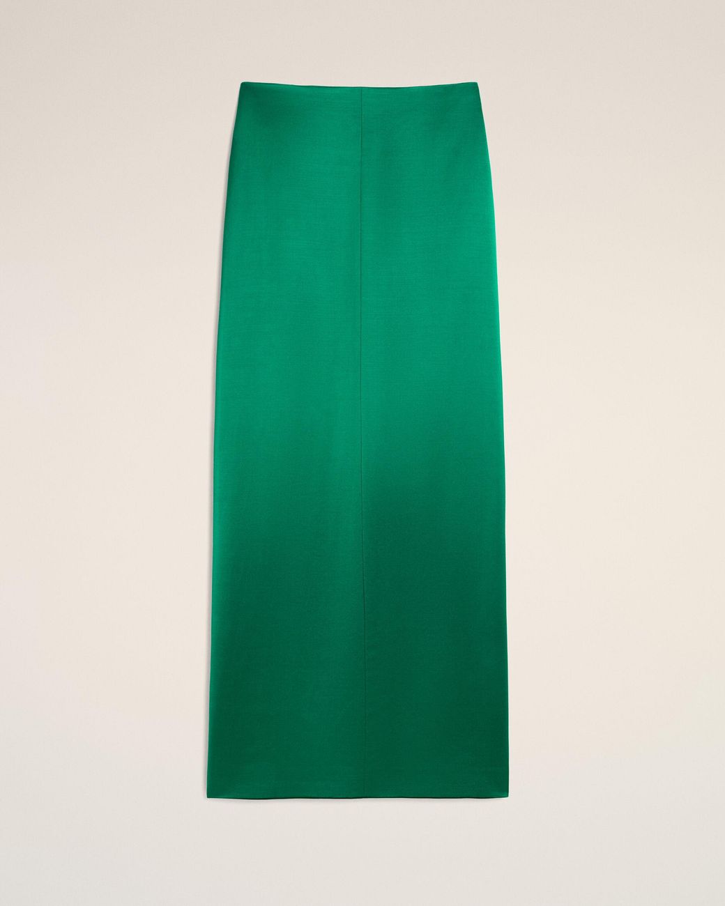 AMI Green Straight Wool And Viscose Skirt