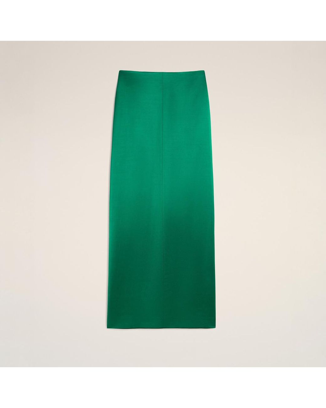 AMI Green Straight Wool And Viscose Skirt