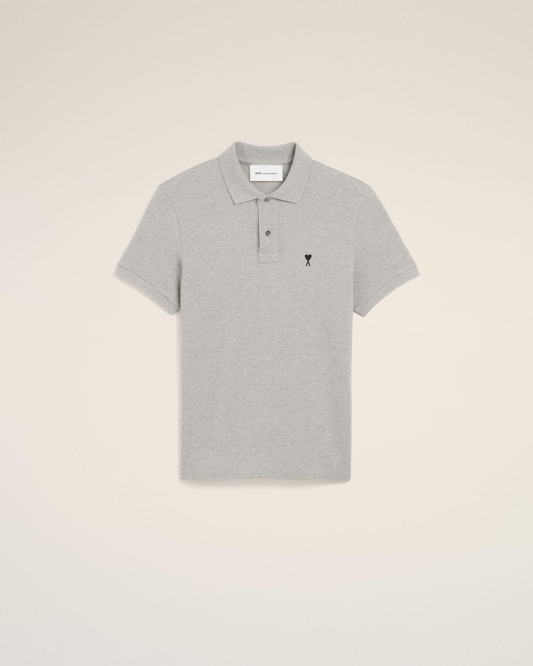 AMI Natural Cotton Polo With Ami De Coeur for men