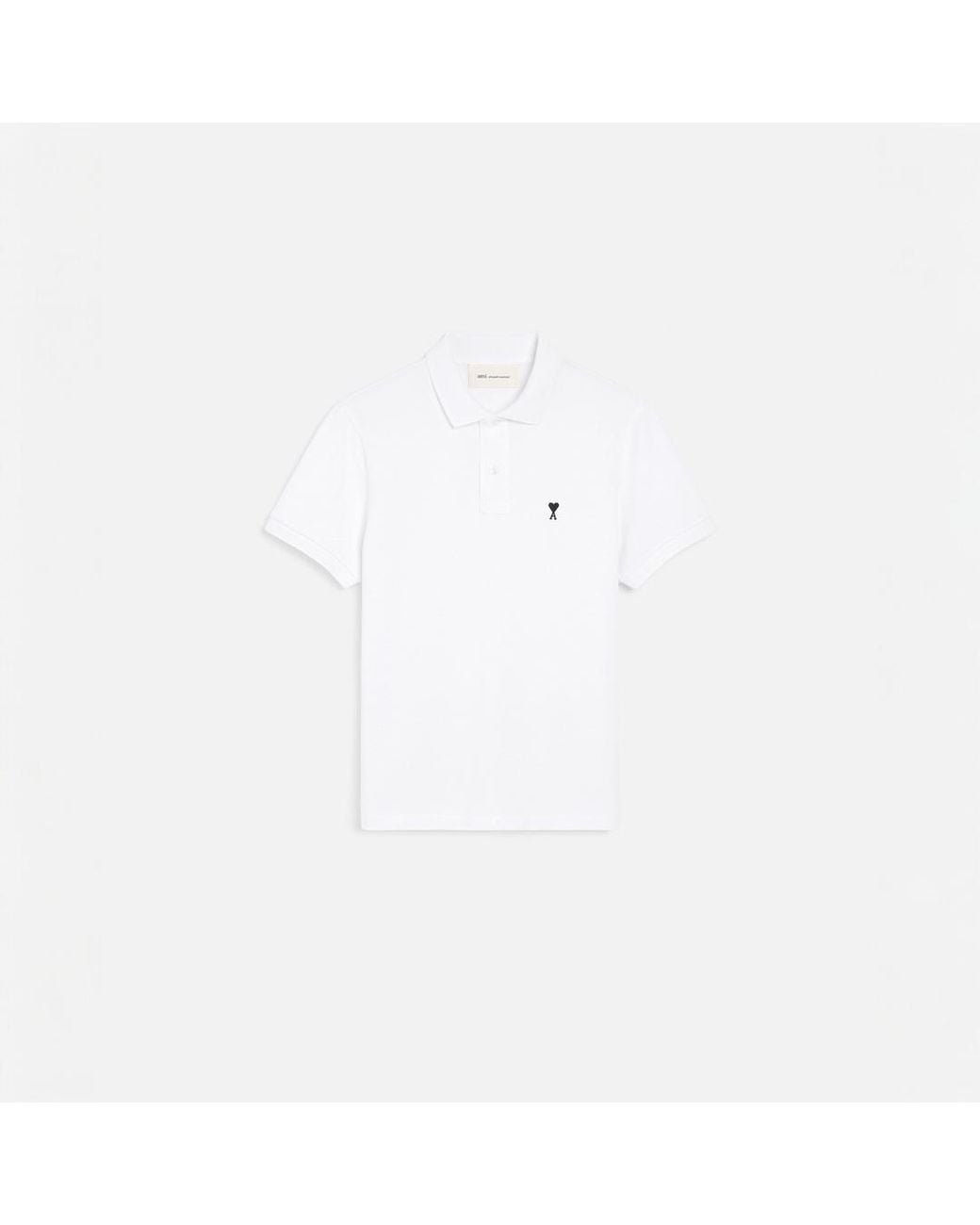 AMI Natural Cotton Short Sleeves Ami De Coeur Polo Shirt for men