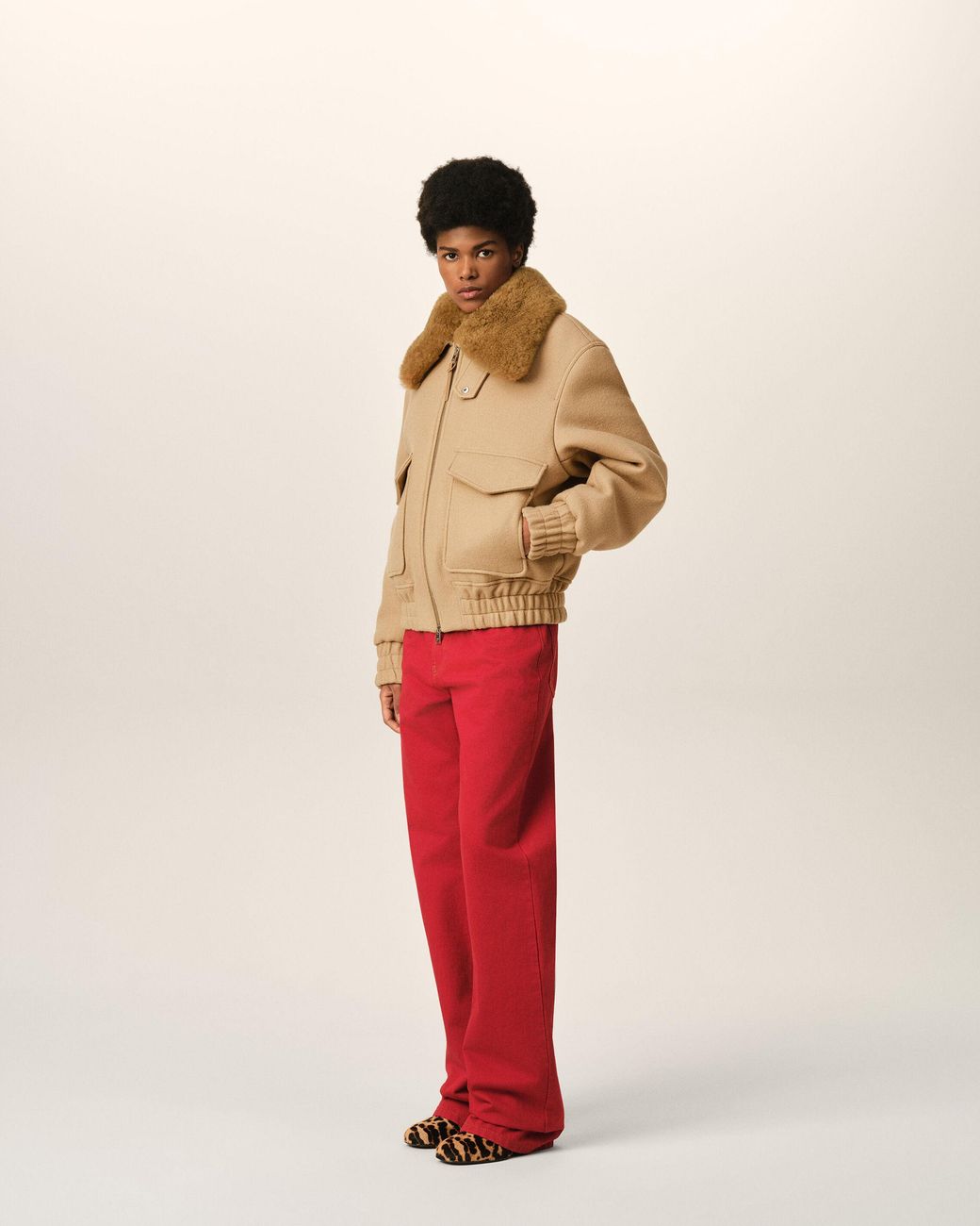 AMI Natural Wool Padded Jacket