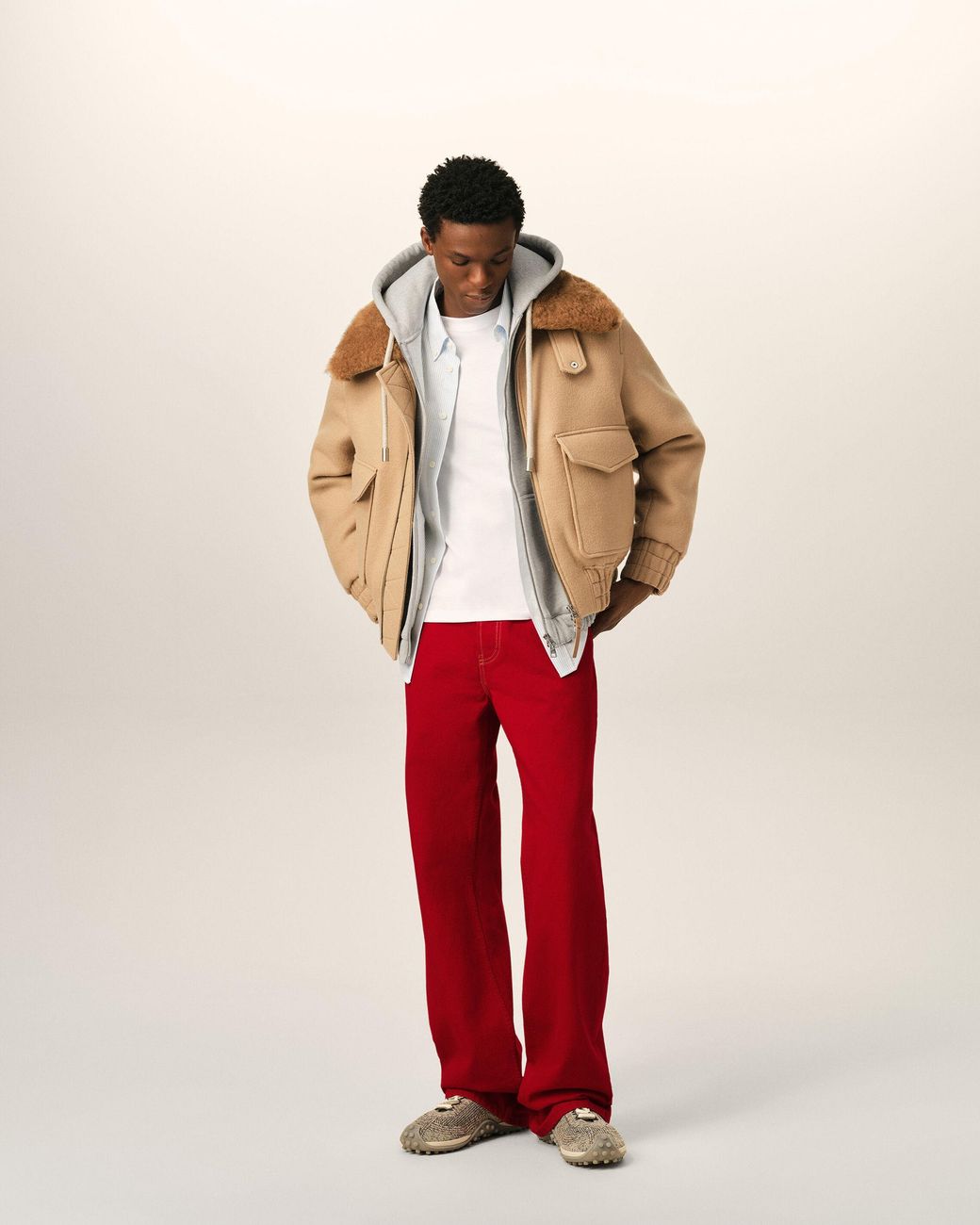 AMI Natural Wool Padded Jacket