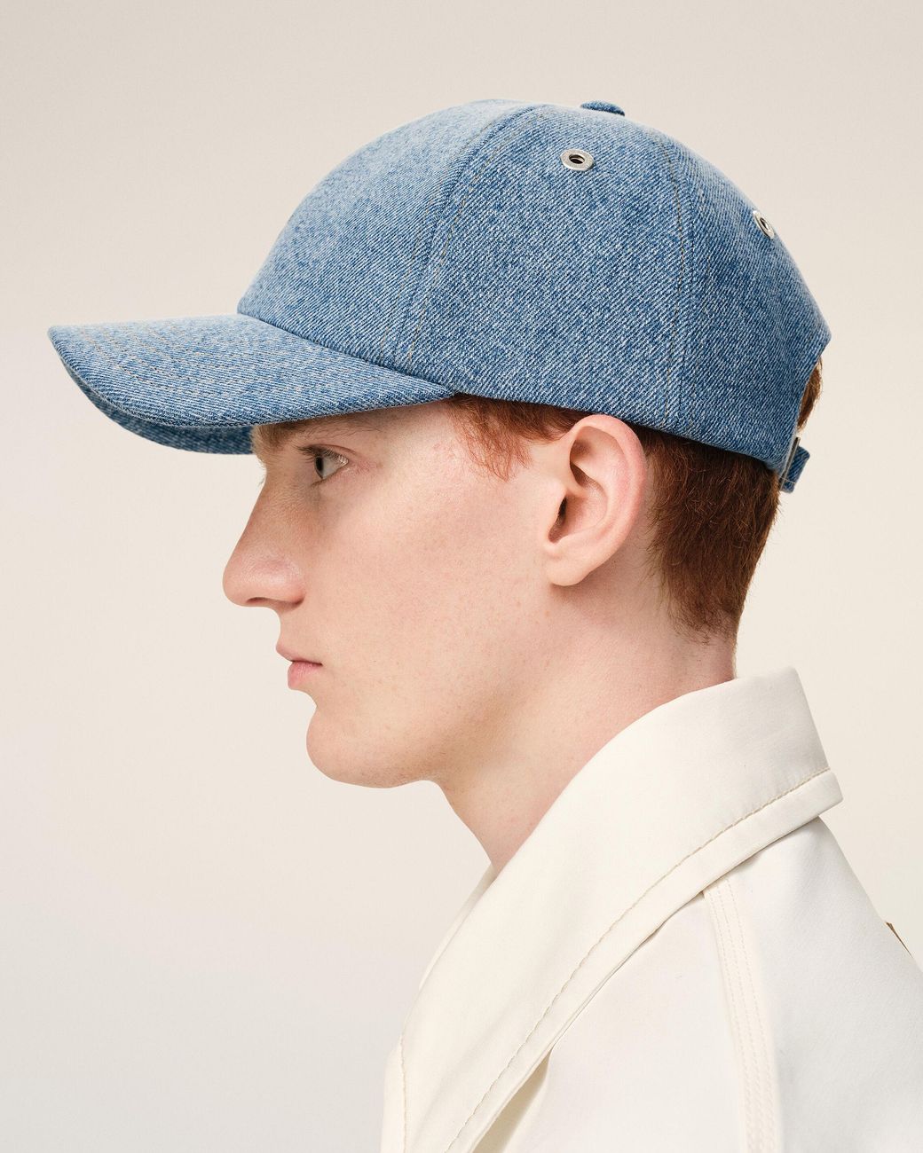 AMI Blue Denim Ami De Coeur Embroidery Cap