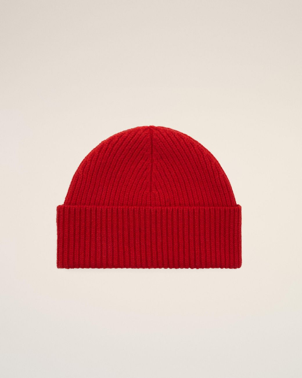 AMI Red Wool Beanie With Ami De Coeur