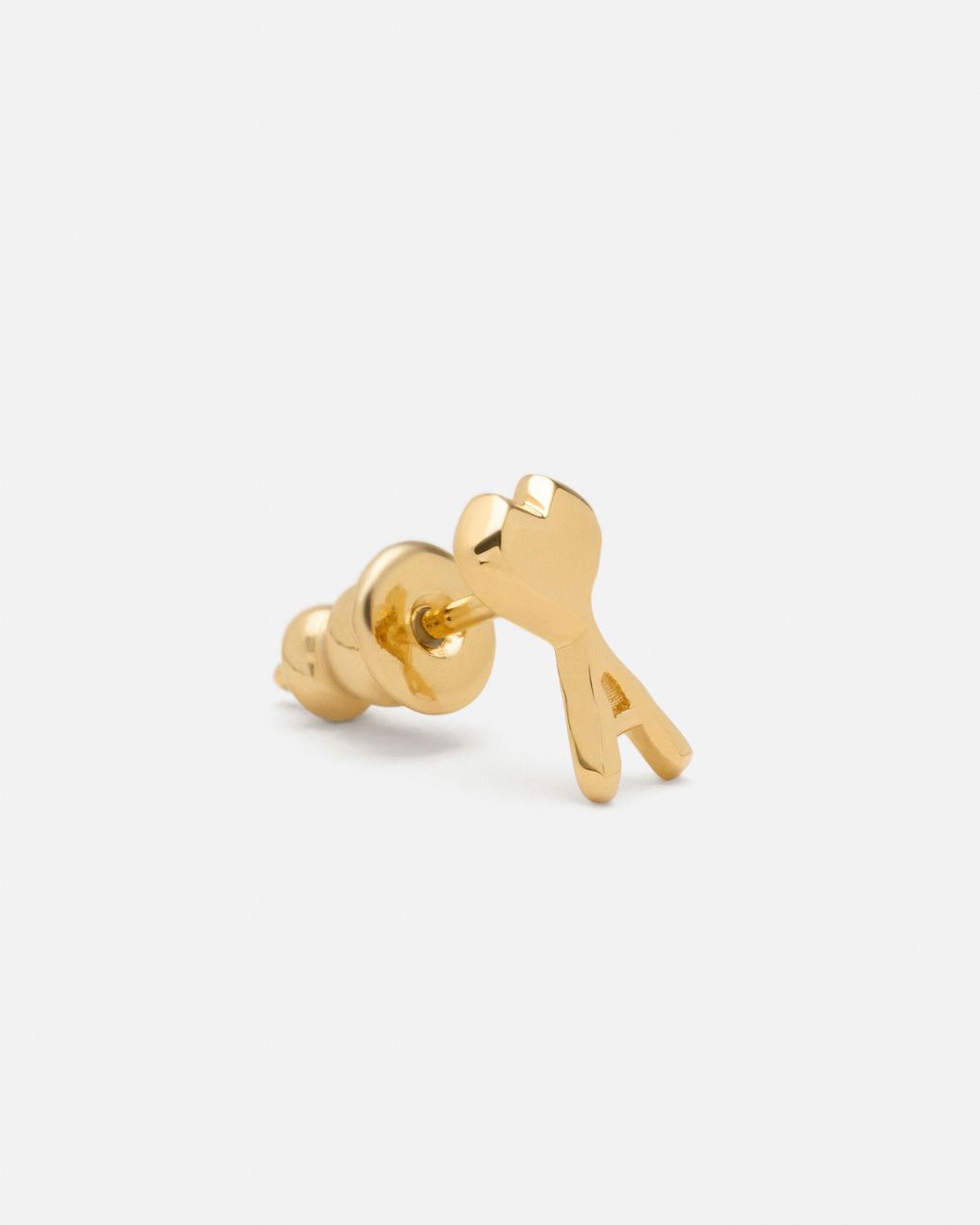 AMI Natural Brass Ami De Coeur Hammered Earrings