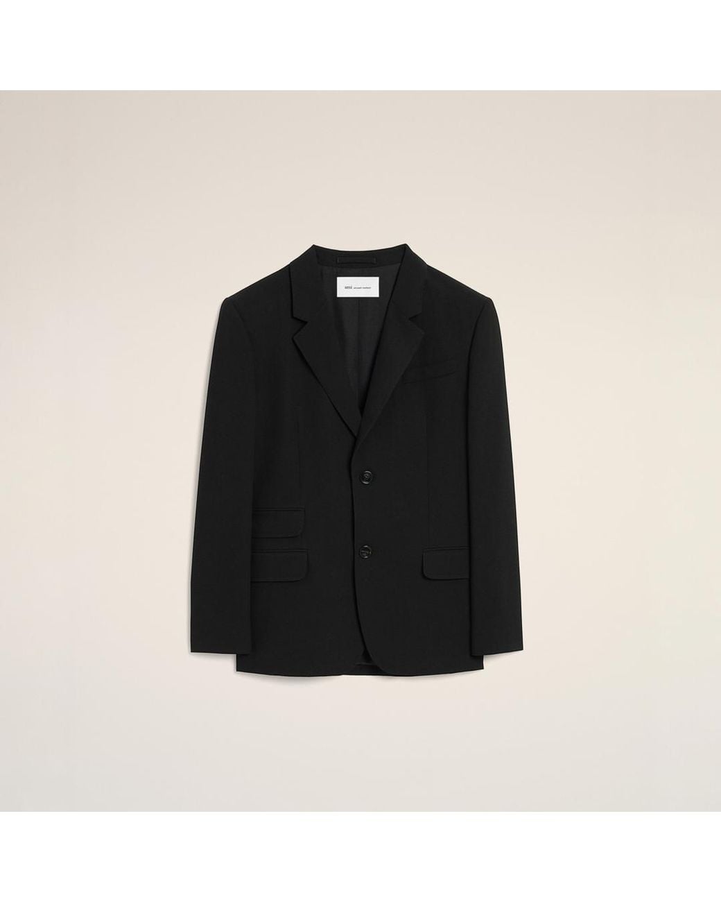 Blazer Dritto di AMI in Black da Uomo