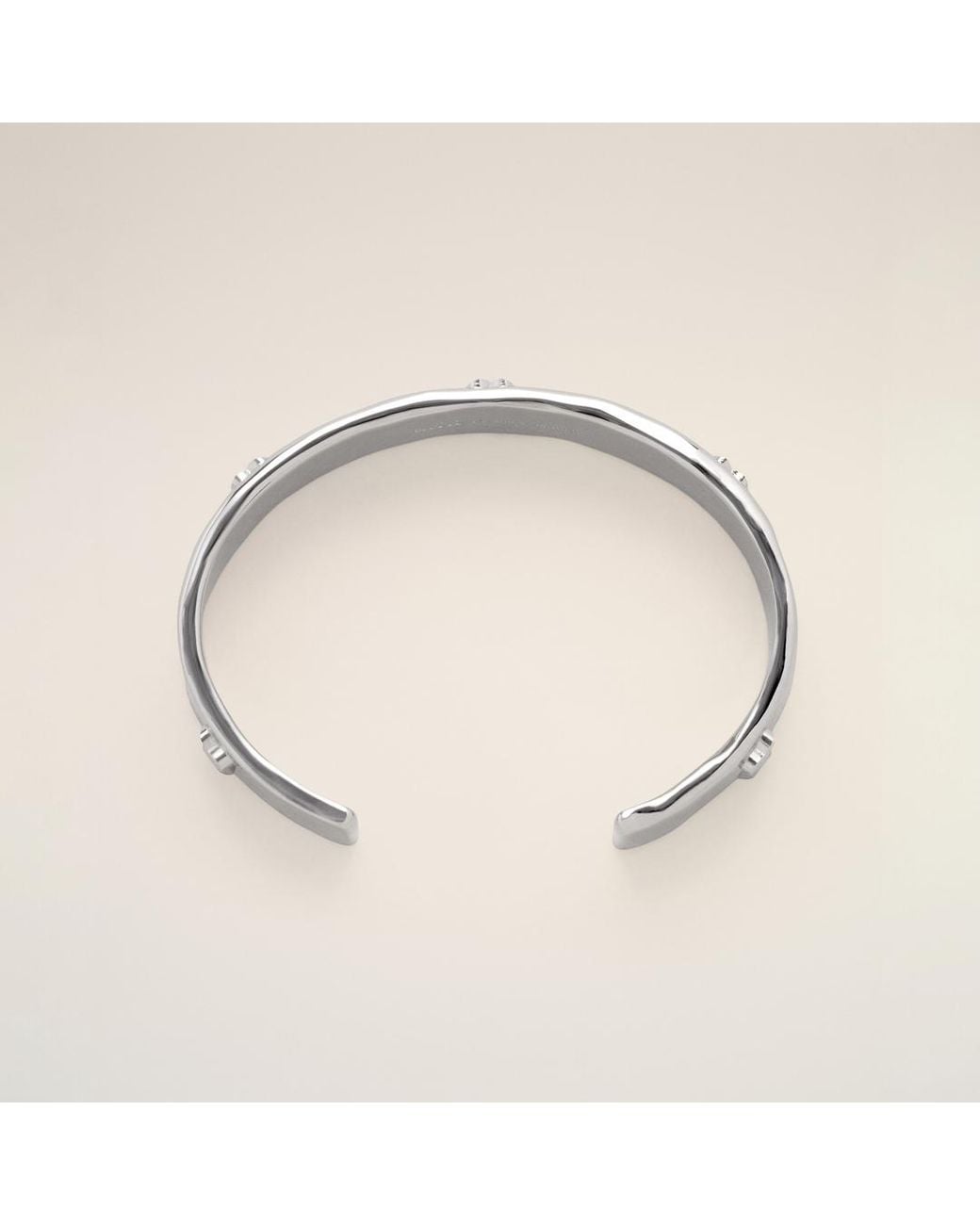 AMI Natural Brass Bracelet With Hammered Ami De Coeur