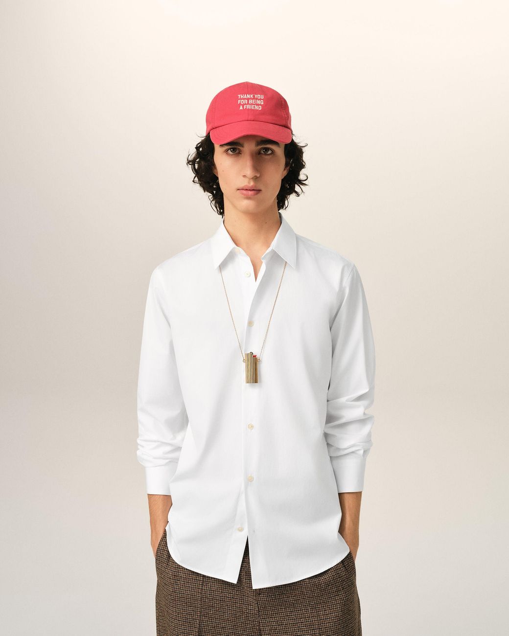AMI Natural Cotton Shirt With Ami De Coeur for men