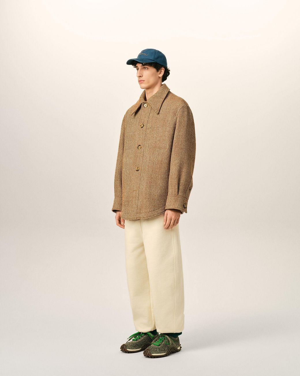 AMI Natural Wool Button-Down Jacket