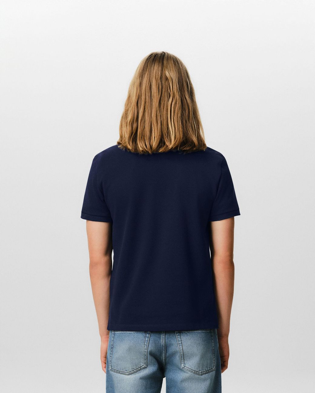 AMI Blue Cotton Polo With Ami De Coeur