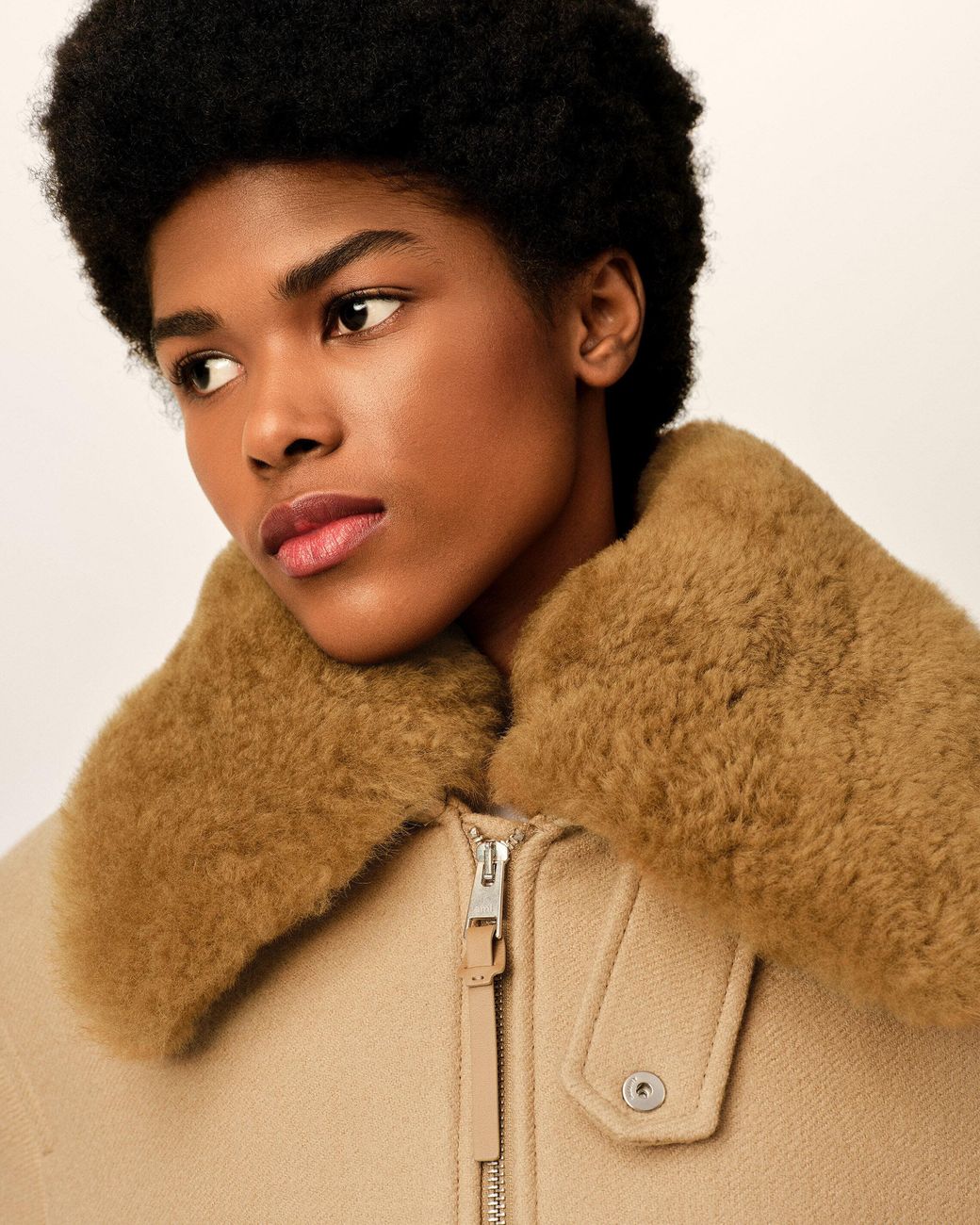 AMI Natural Wool Padded Jacket