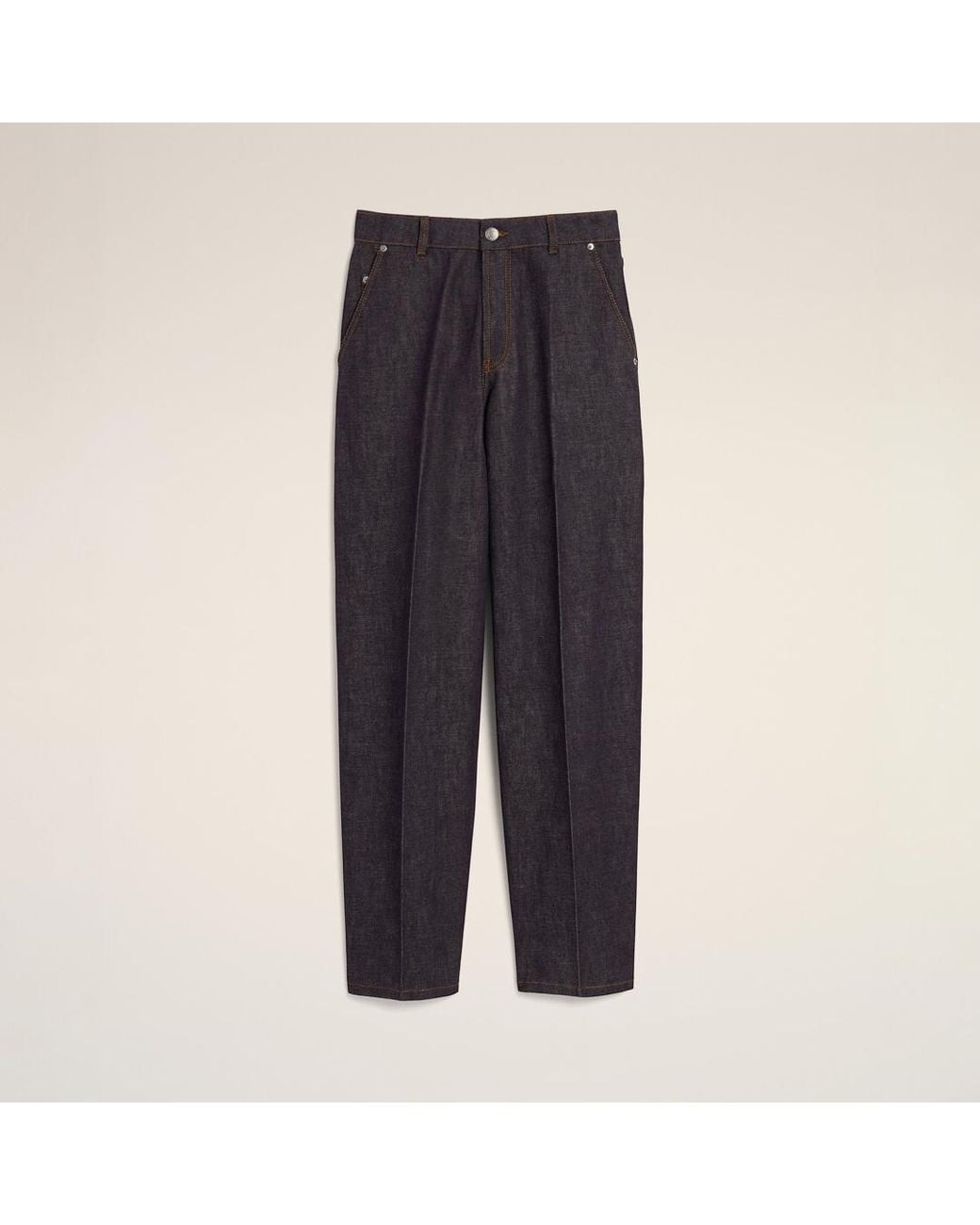 AMI Blue Balloon-Fit Cotton Jeans