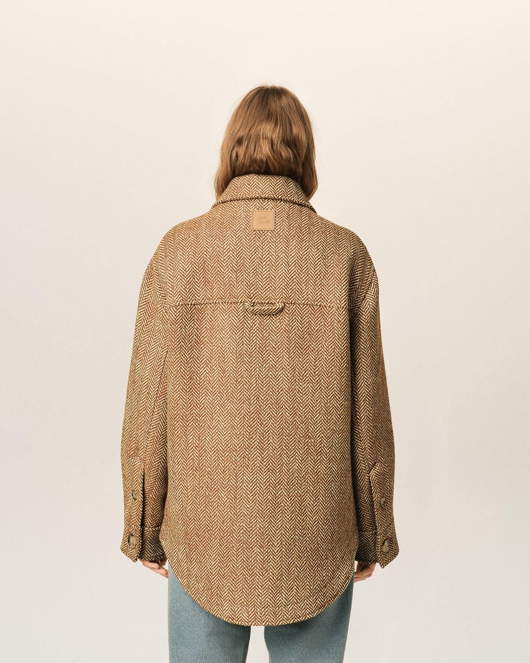 AMI Natural Wool Button-Down Jacket