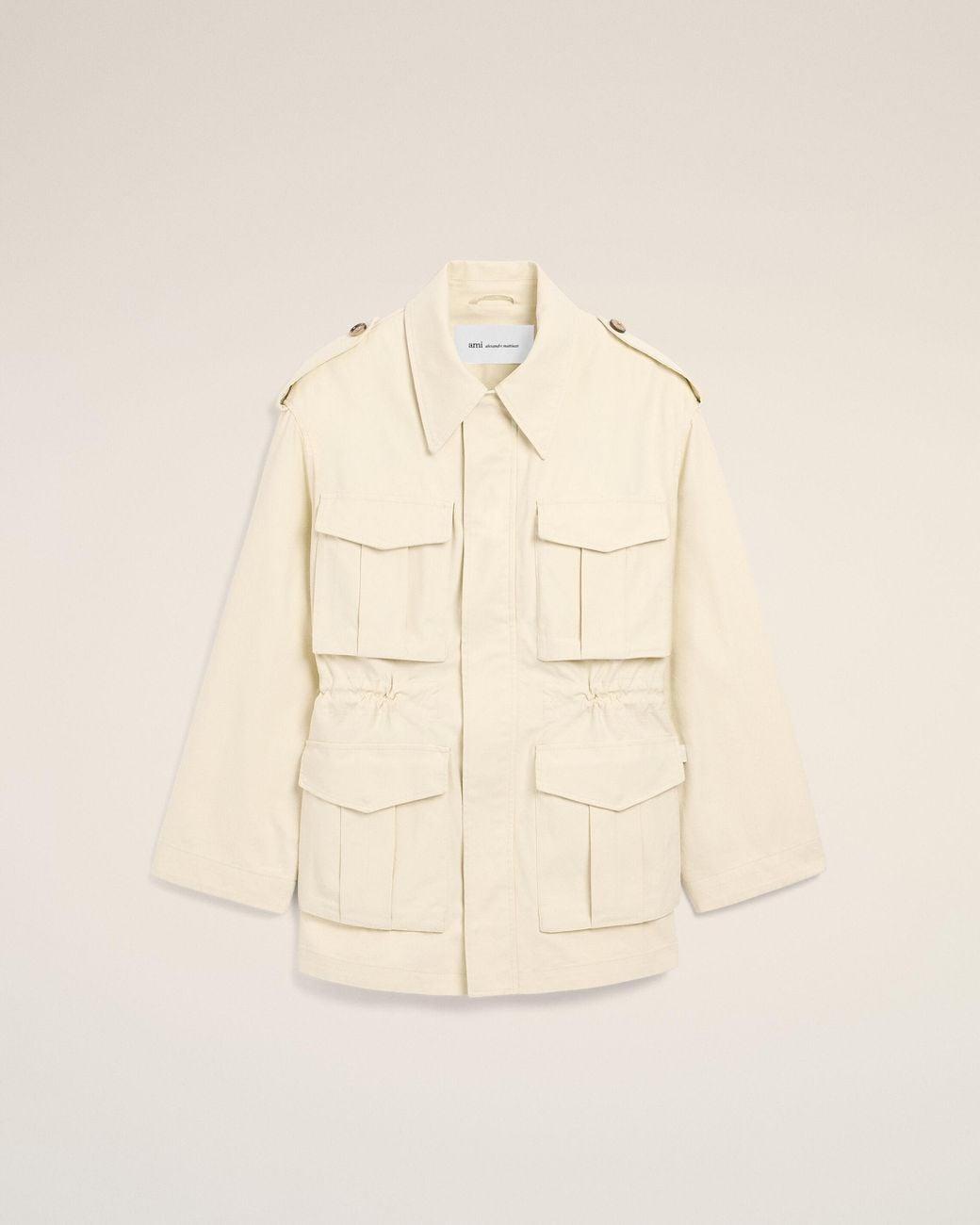 AMI Natural Cotton Utility Parka Jacket