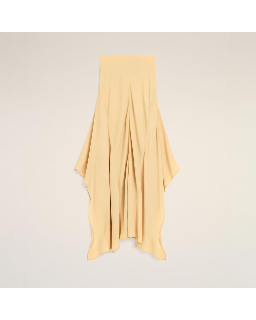 AMI Natural Maxi Flared Blended Silk Skirt