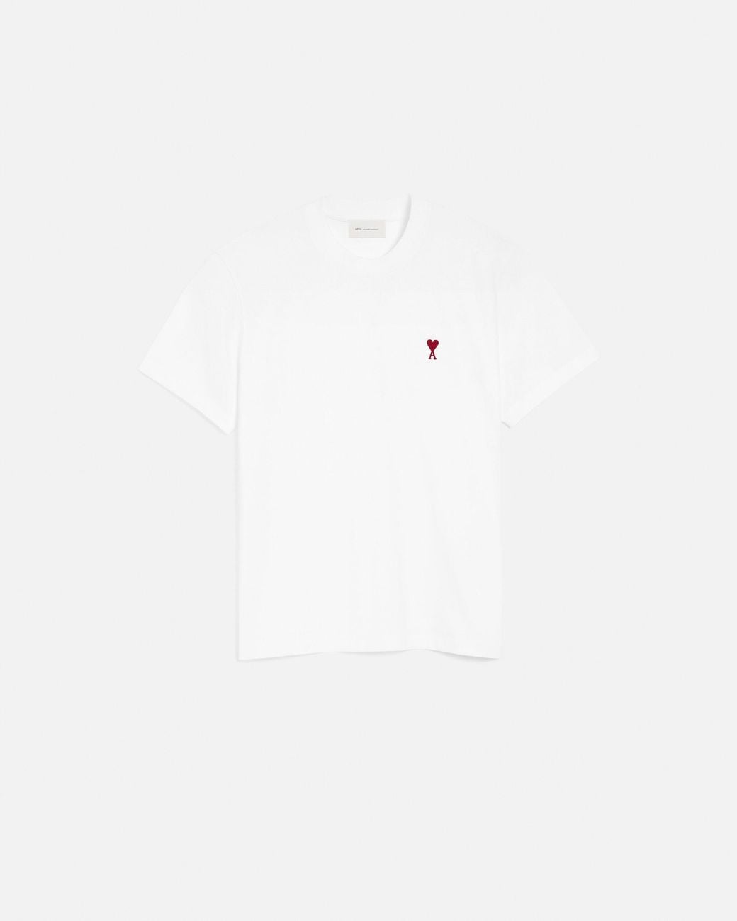 AMI Natural Cotton T-Shirt With Ami De Coeur