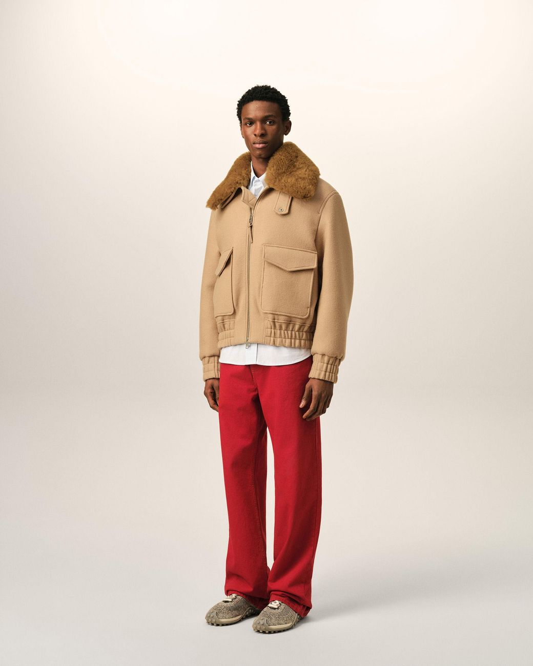 AMI Natural Wool Padded Jacket