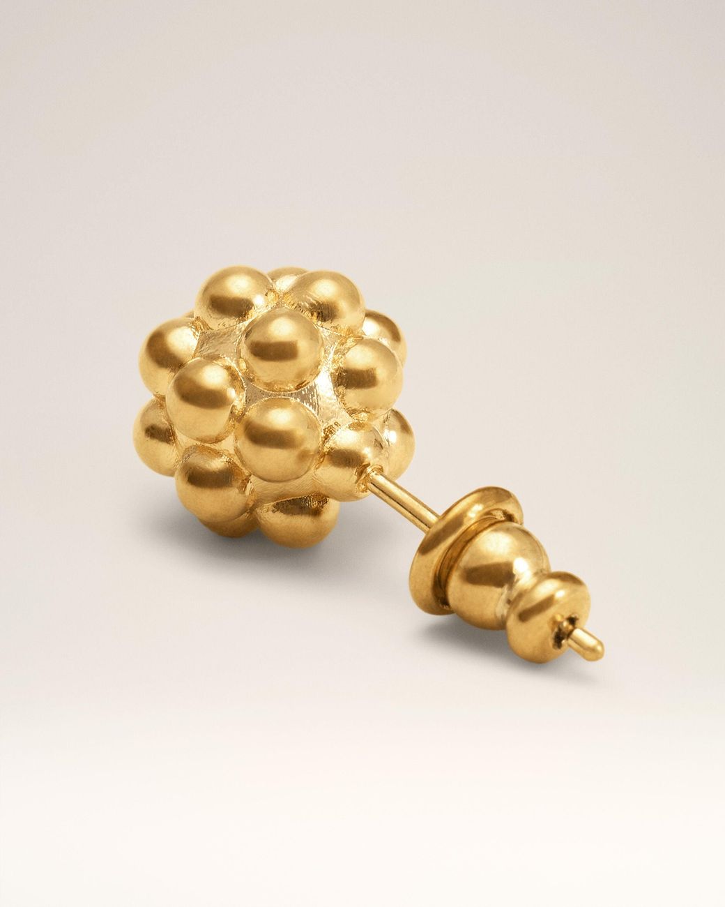 AMI Metallic Brass Pearl Studs