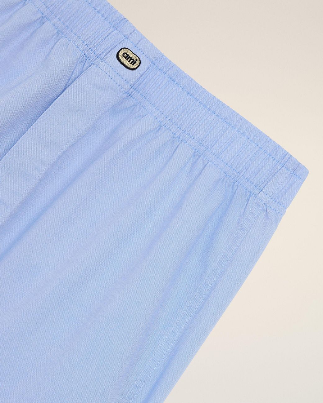 AMI Blue Cotton Boxer With Ami Patch for men