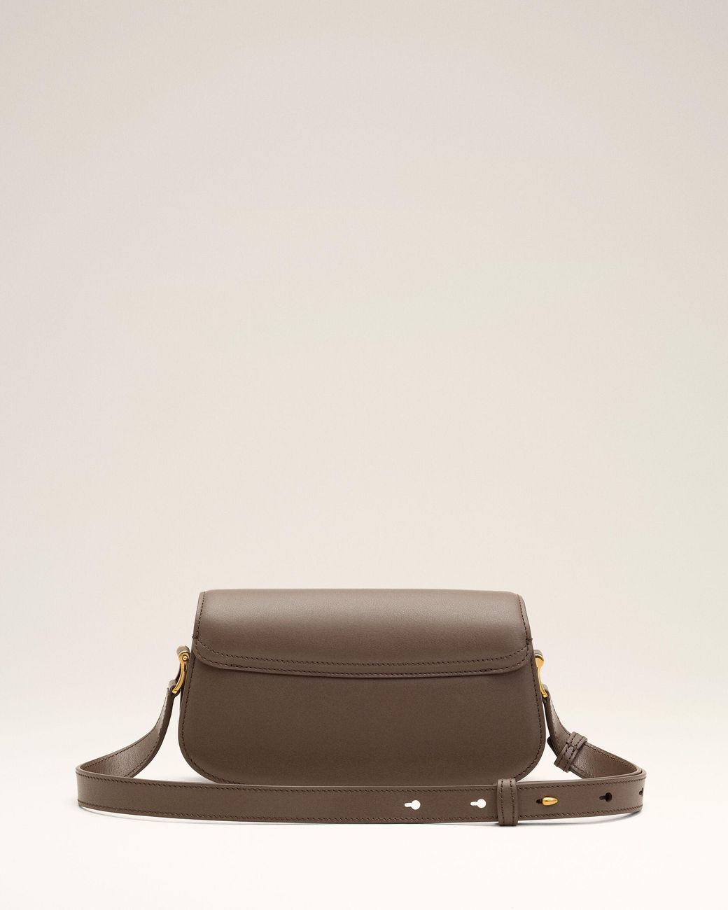 AMI Natural Cowhide Leather Paris Paris Shoulder Bag