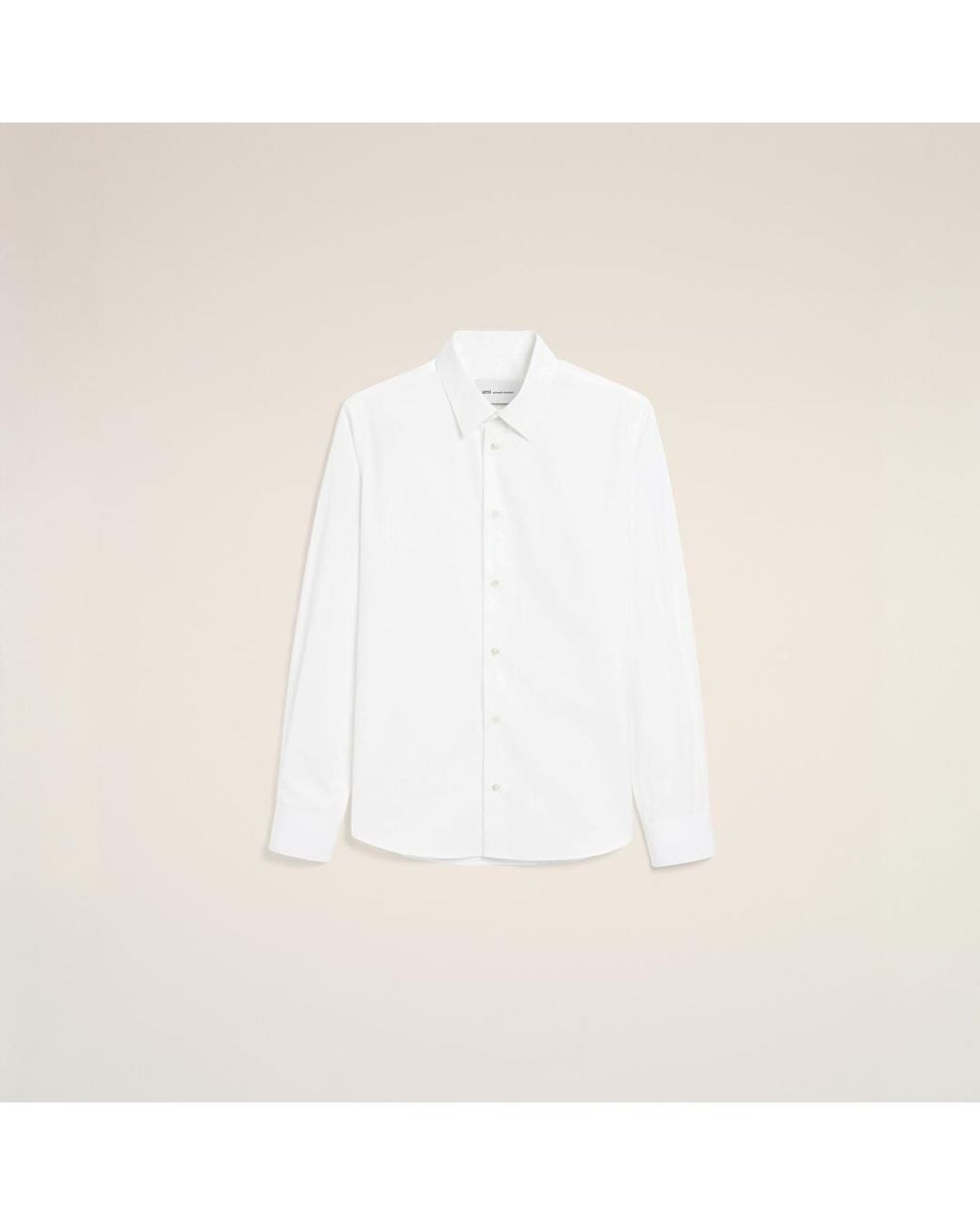 AMI Natural Cotton Shirt With Ami De Coeur for men