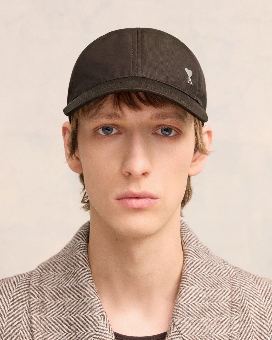 Ami Paris Ami De Coeur Stud Cap in Brown | Lyst