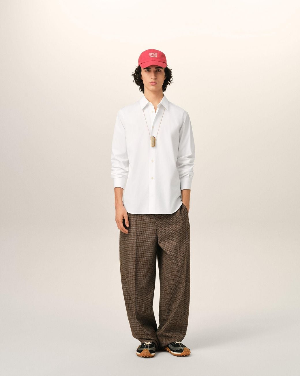 AMI Natural Cotton Shirt With Ami De Coeur for men
