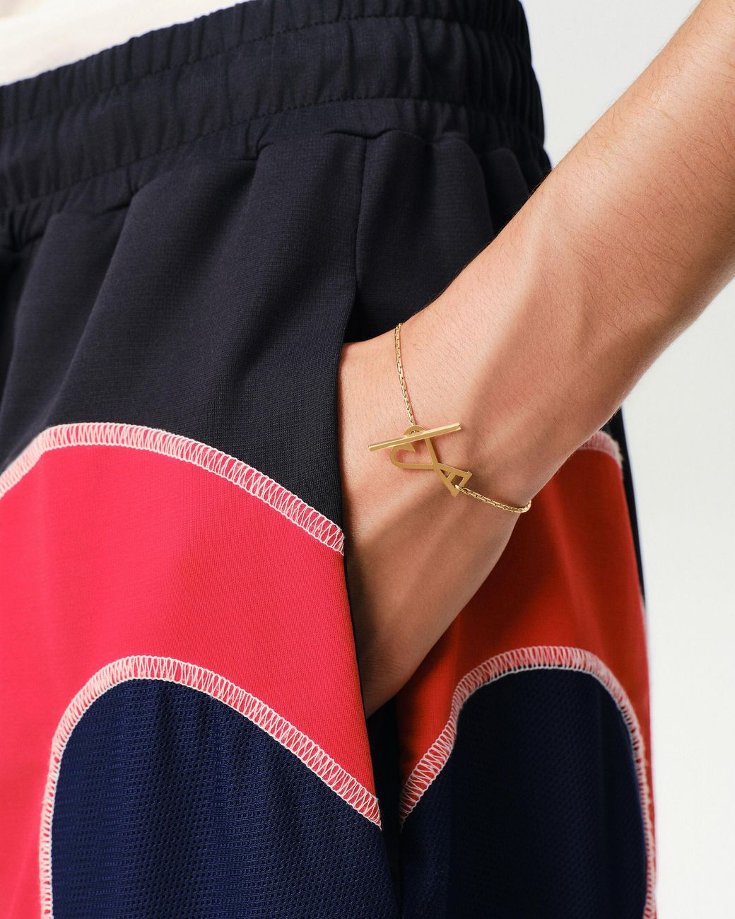 AMI Natural Brass Chain Bracelet With Ami De Coeur