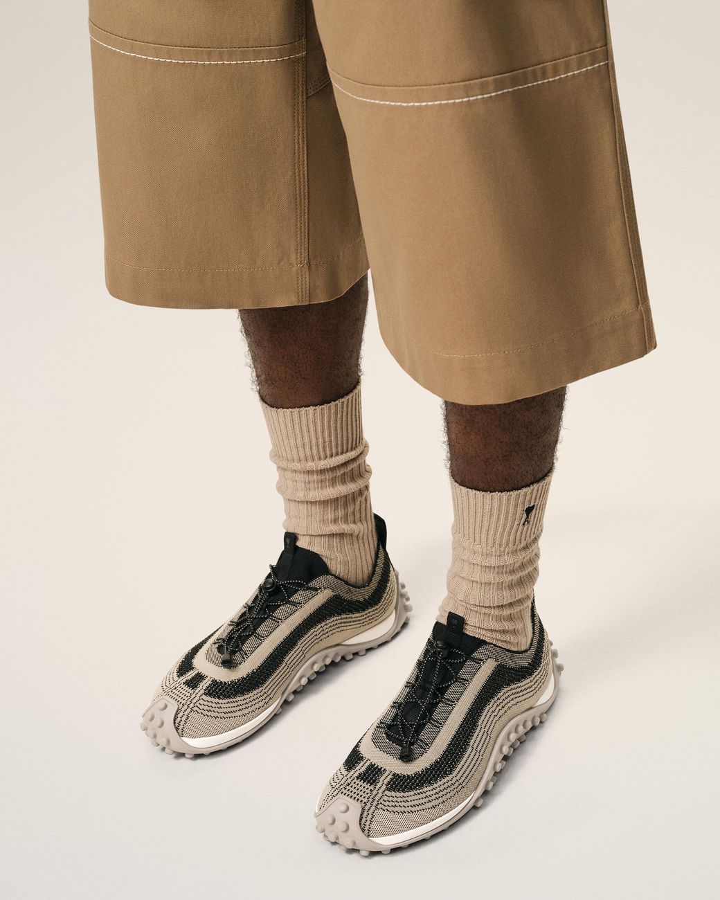 AMI Natural Knit Mirage Sneakers