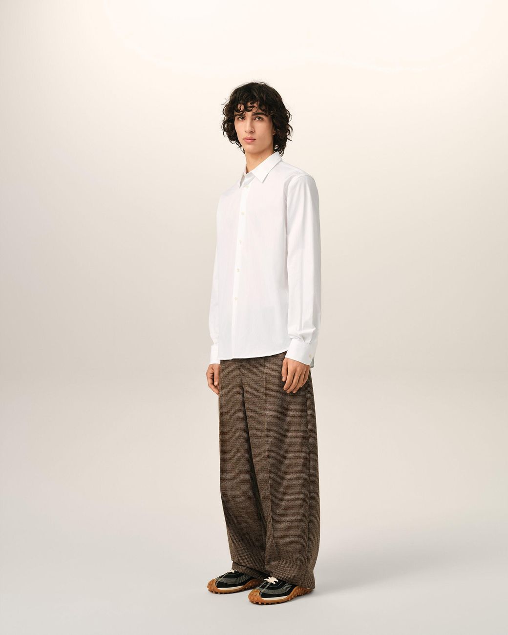 AMI Natural Cotton Shirt With Ami De Coeur for men