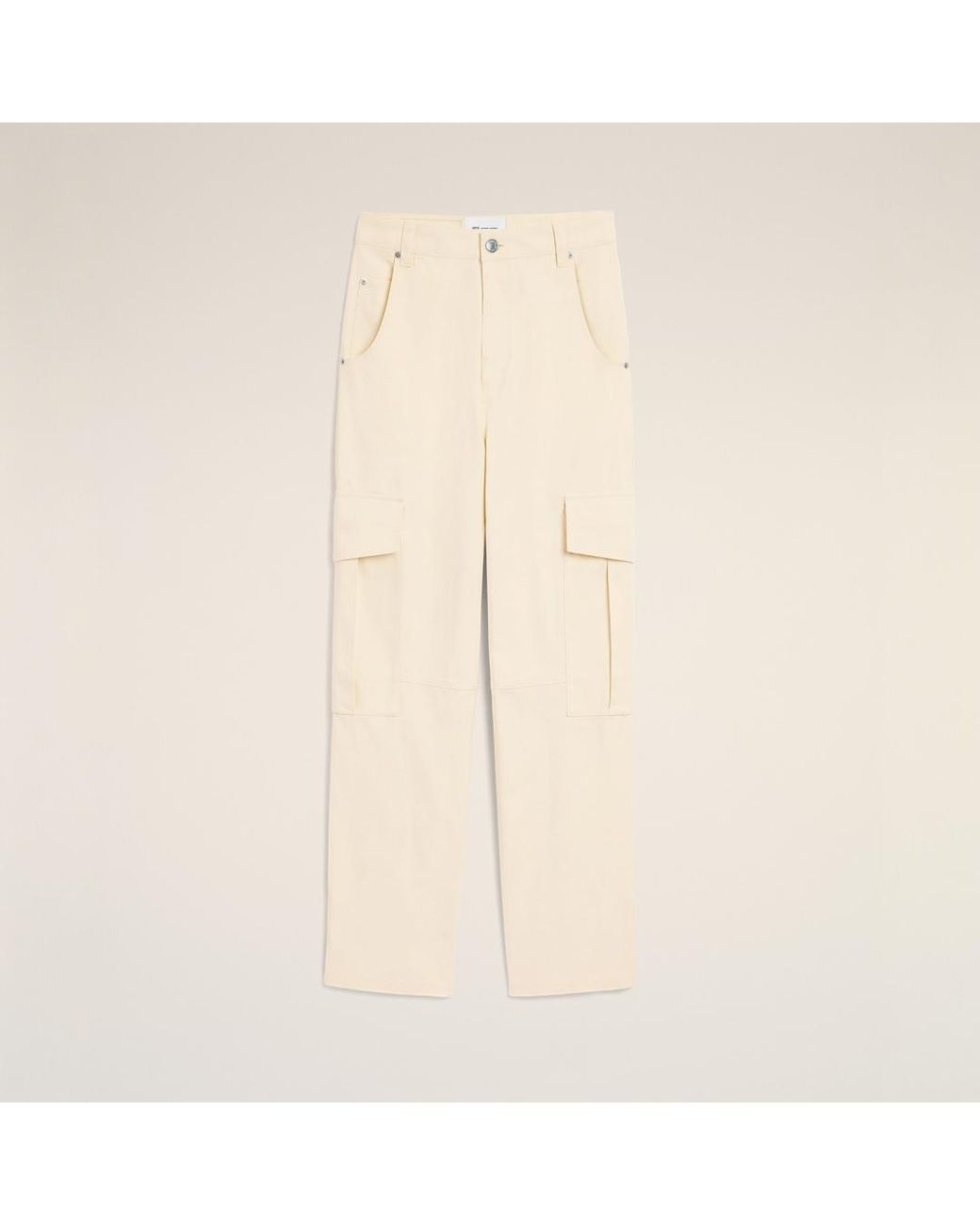AMI Natural Baggy-Fit Cargo Cotton Trousers for men