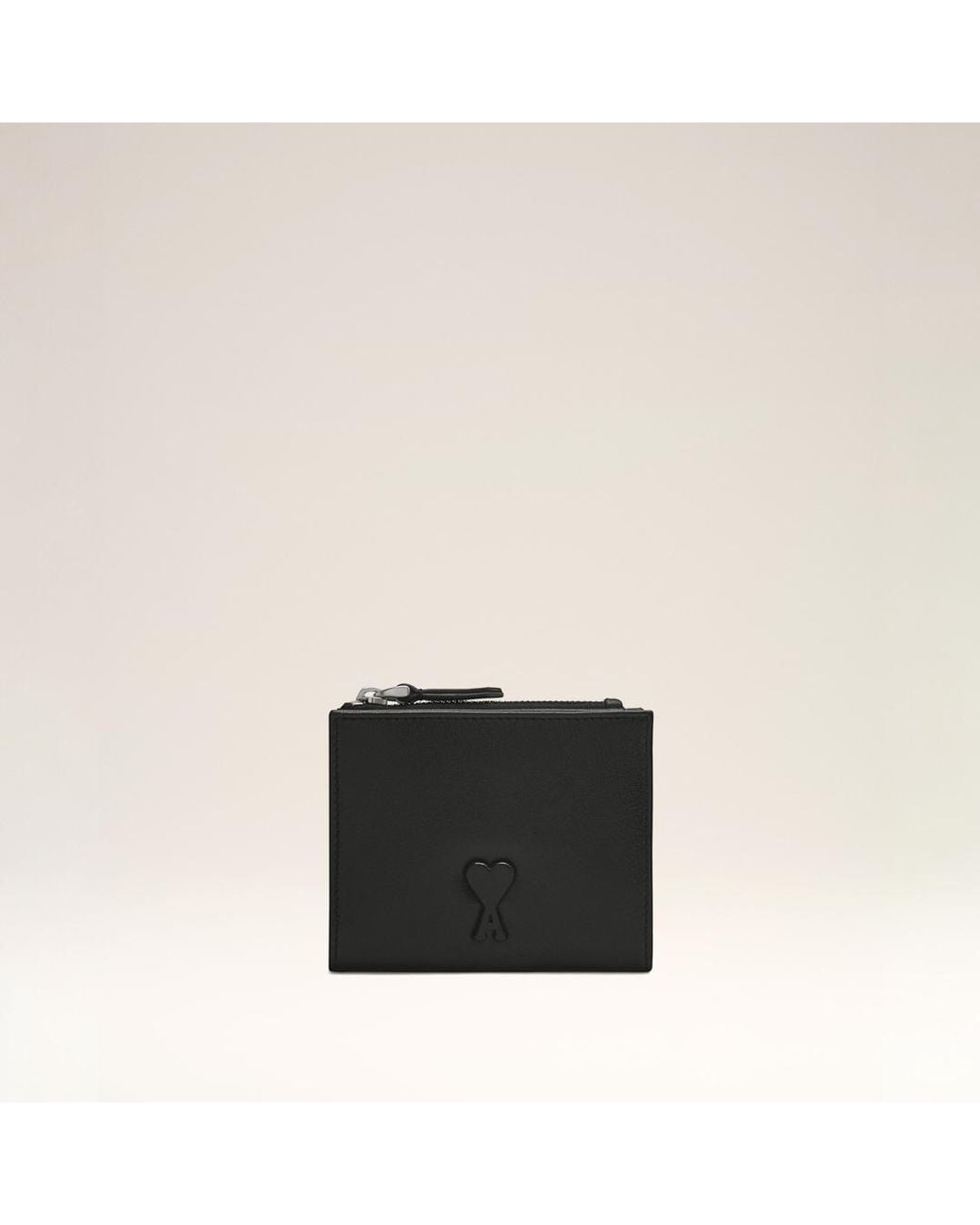 AMI Natural Voulez-Vous Cowhide Leather Folded Wallet