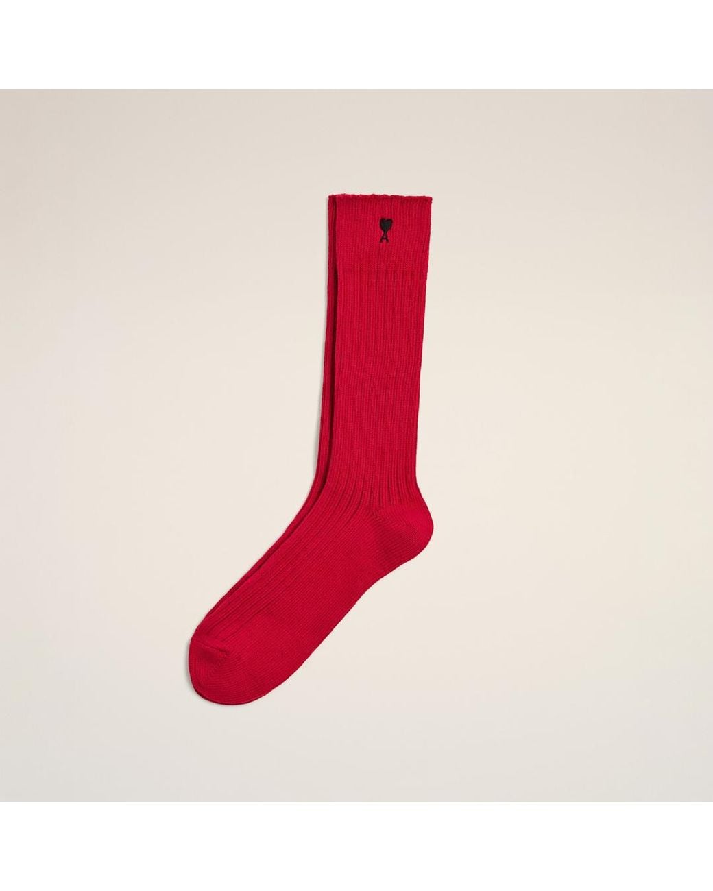 AMI Red Cotton Socks With Ami De Coeur
