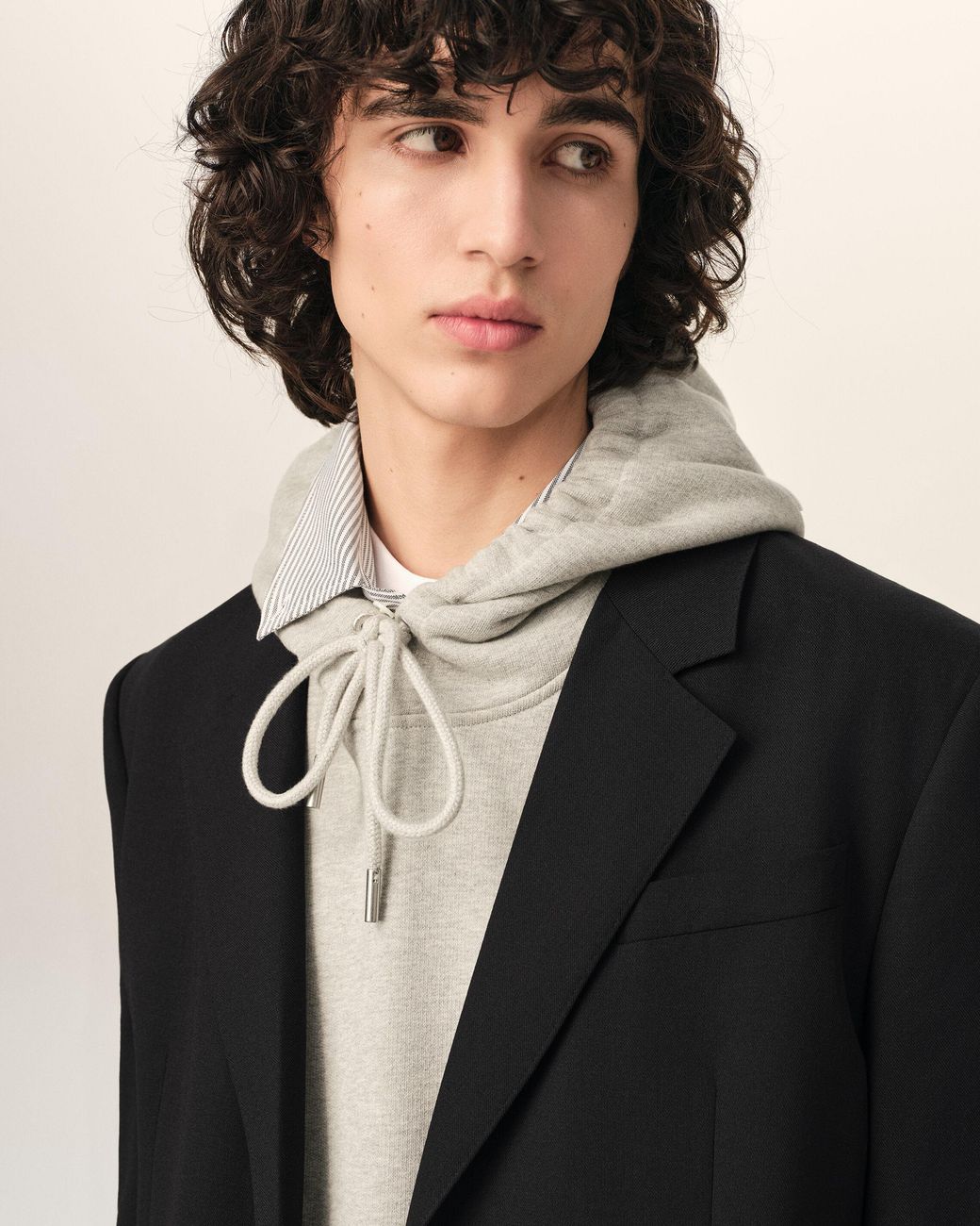 Blazer Dritto di AMI in Black da Uomo