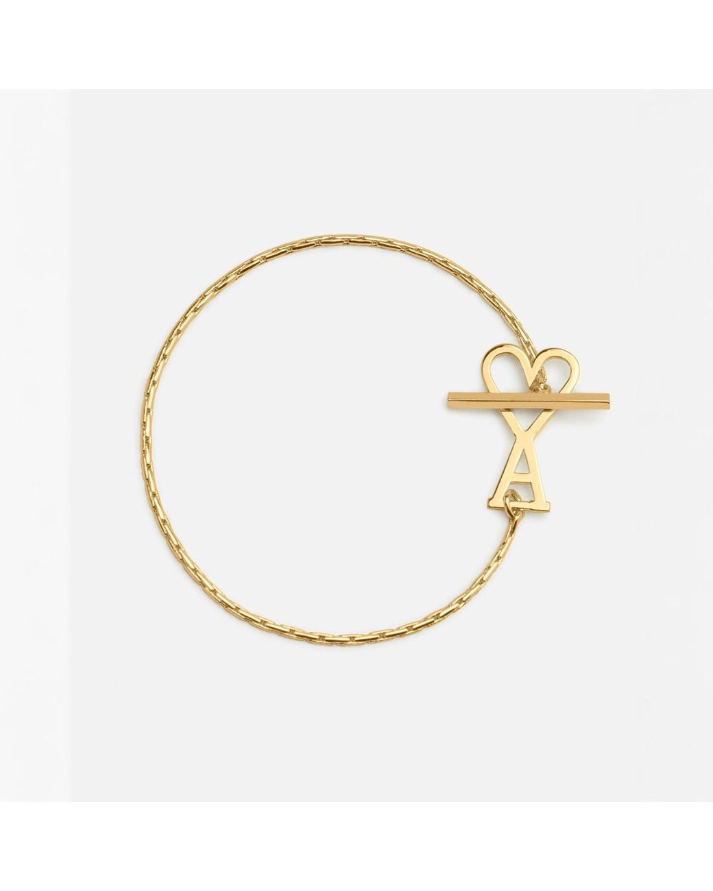 AMI Natural Brass Chain Bracelet With Ami De Coeur