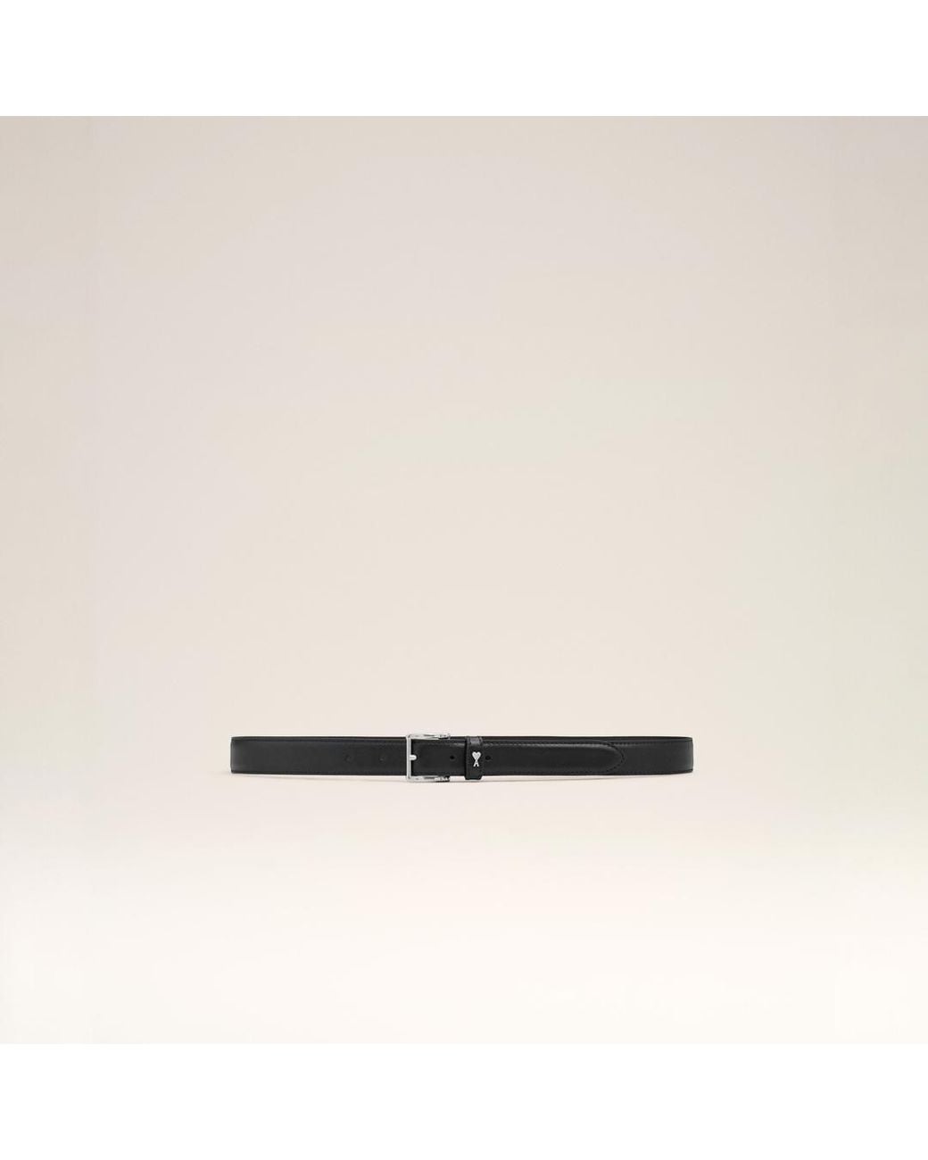 AMI Natural Cowhide Leather Paris Paris 25 Mm Belt