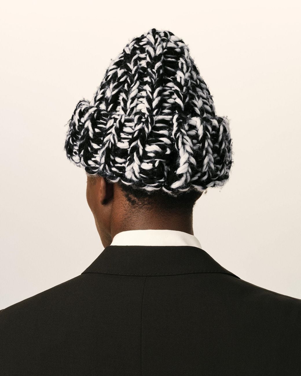 AMI Natural And Wool Knit Beanie
