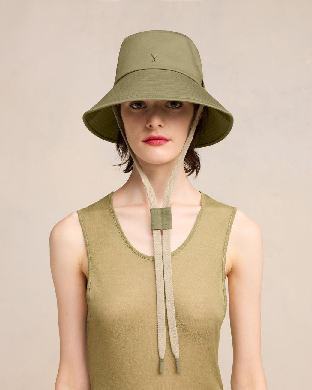 Ami Paris Ami De Coeur Bucket Hat With String in Natural | Lyst display picture 3