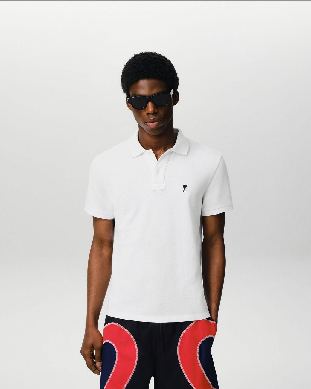 AMI Natural Cotton Short Sleeves Ami De Coeur Polo Shirt for men