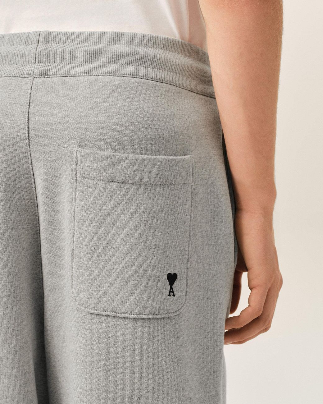 AMI Natural Cotton Track Pants With Ami De Coeur for men