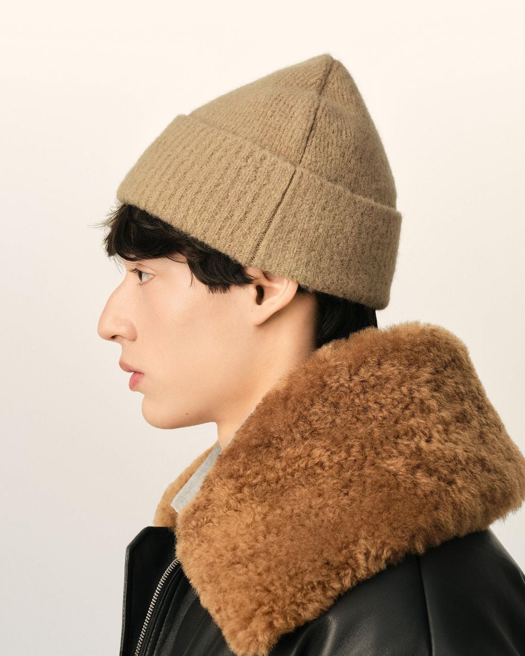 AMI Natural Alpaca Beanie With Ami De Coeur
