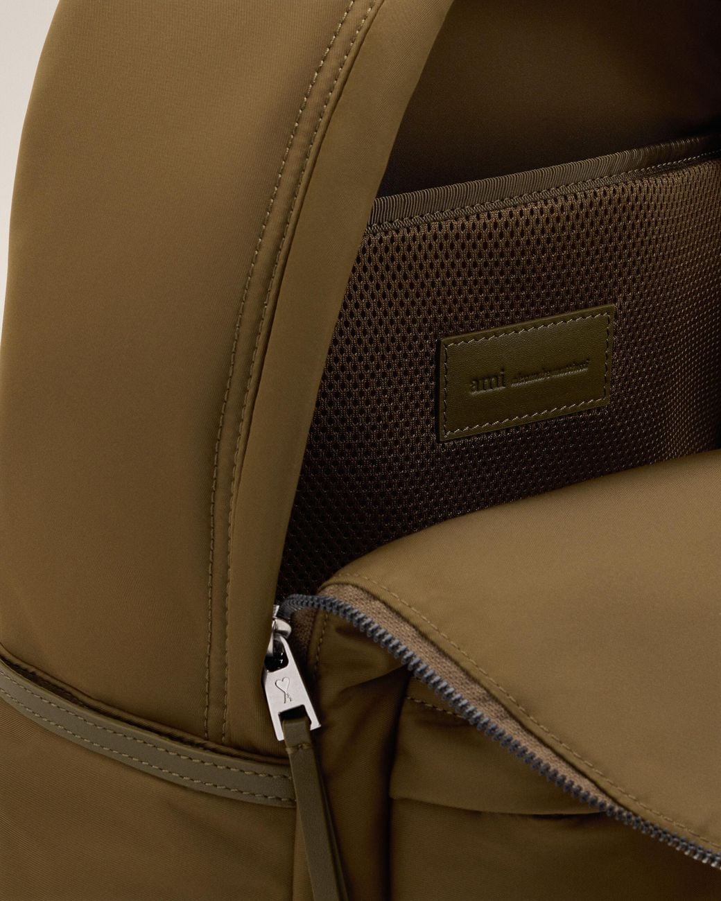 AMI Green Nylon Marcel Backpack