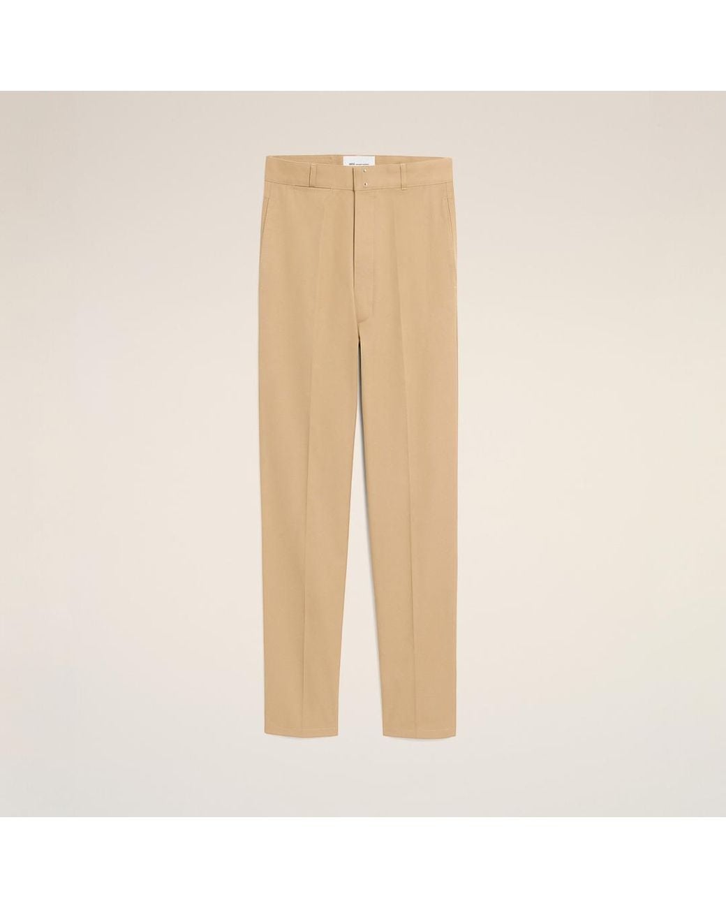 AMI Natural Parisian-Fit Cotton Trousers for men