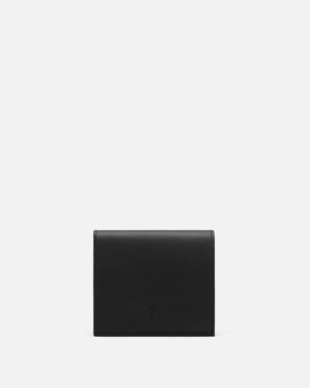 AMI Natural Cowhide Leather Bifold Wallet With Ami De Coeur
