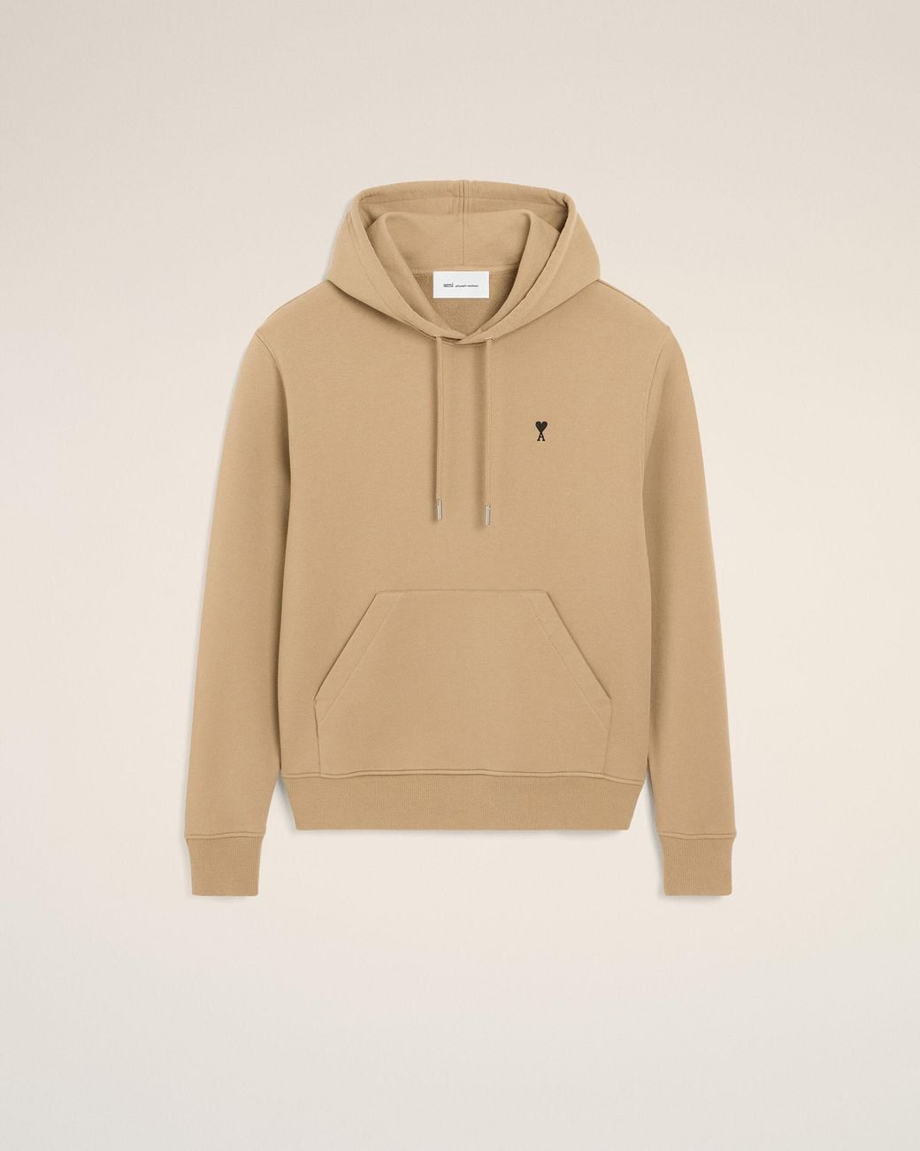 AMI Natural Cotton Hoodie With Ami De Coeur for men